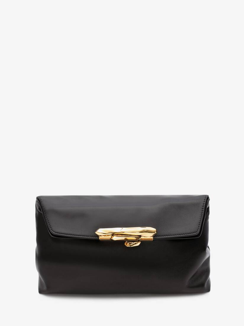 Bolsos De Mano Alexander McQueen Sculptural Pouch Mujer - Negros - Mexico 531-VSAOWC